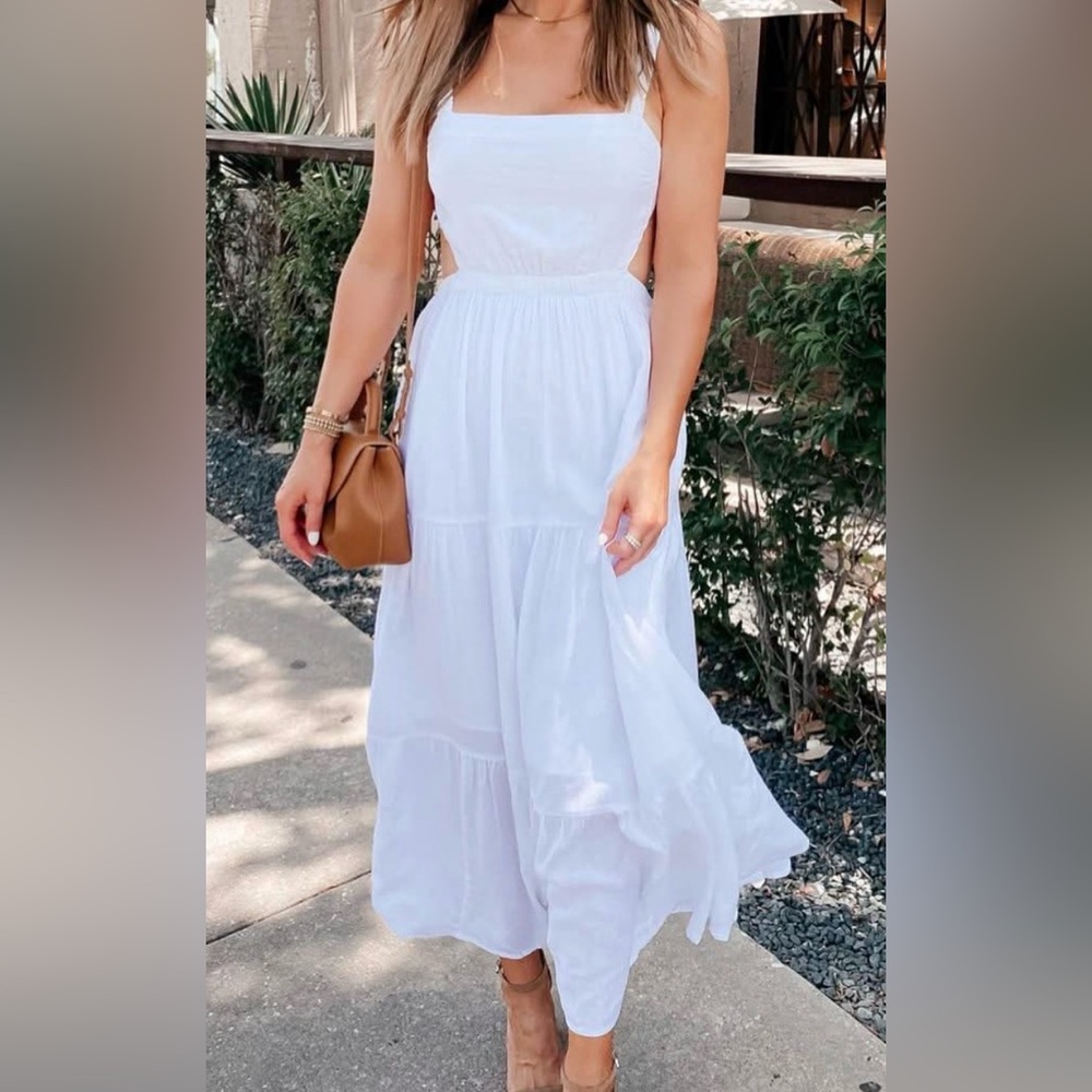 Abercrombie & Fitch White Maxi Dress - Picture 3 of 6
